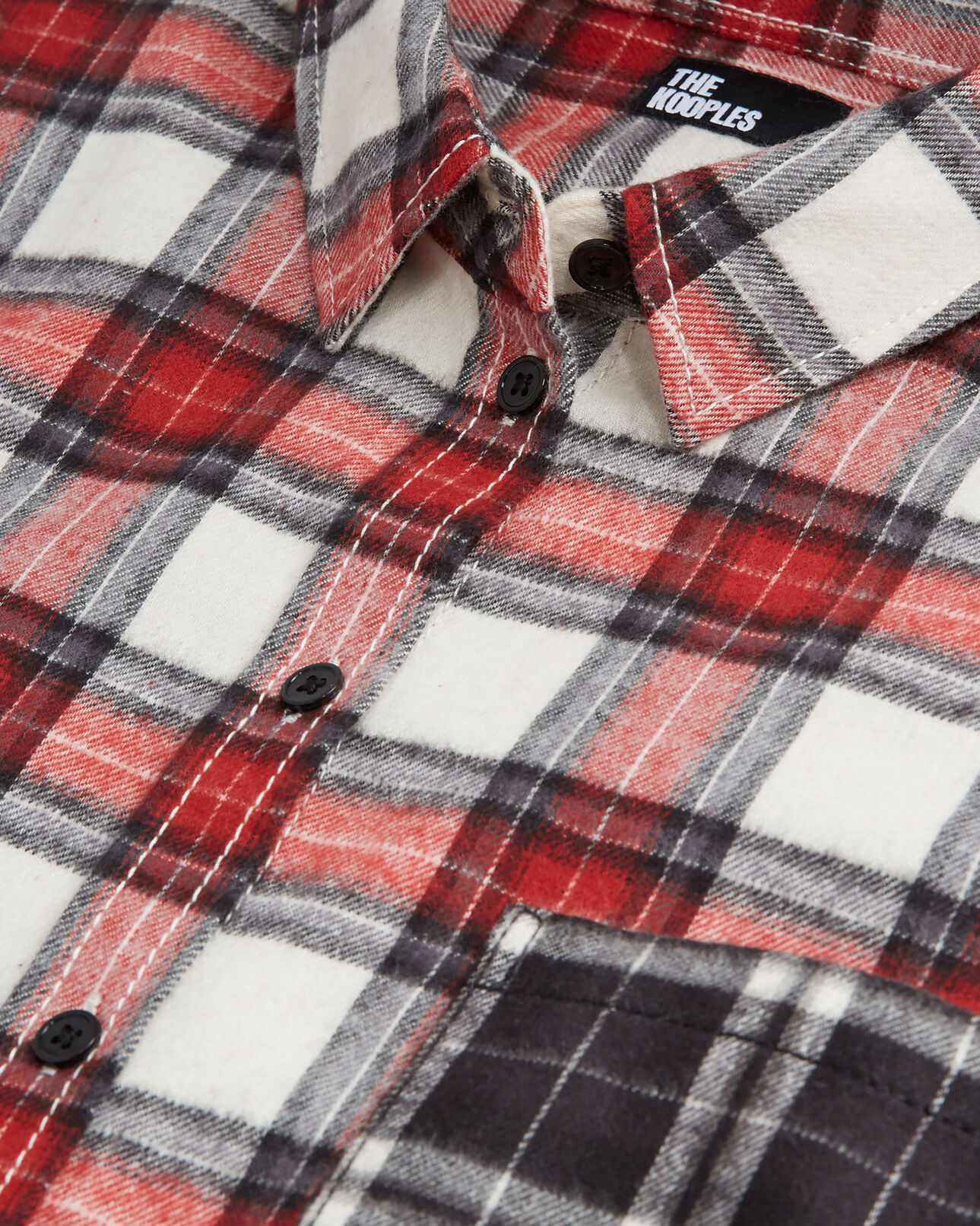 The Kooples WOMEN RED overshirt with check motif