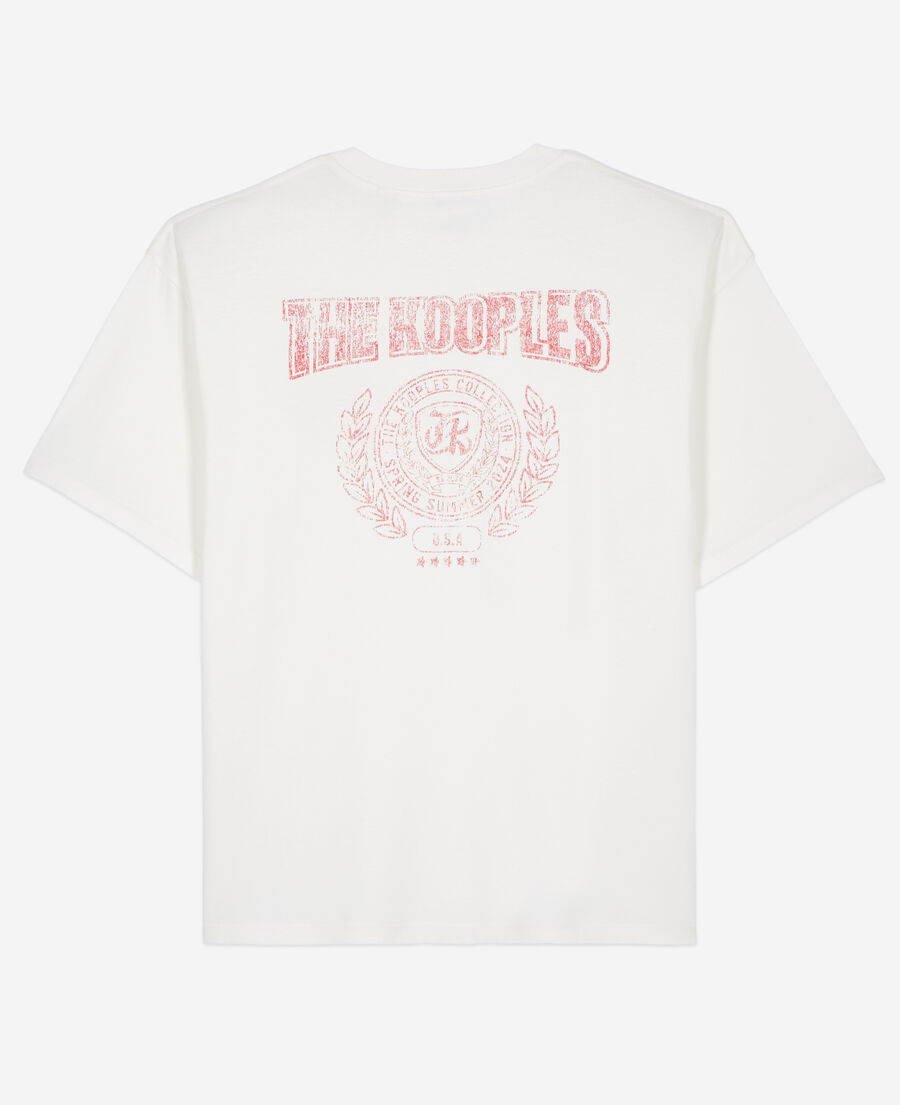 The Kooples HOMME ECRU t-shirt avec s&eacute;rigraphie &eacute;cru