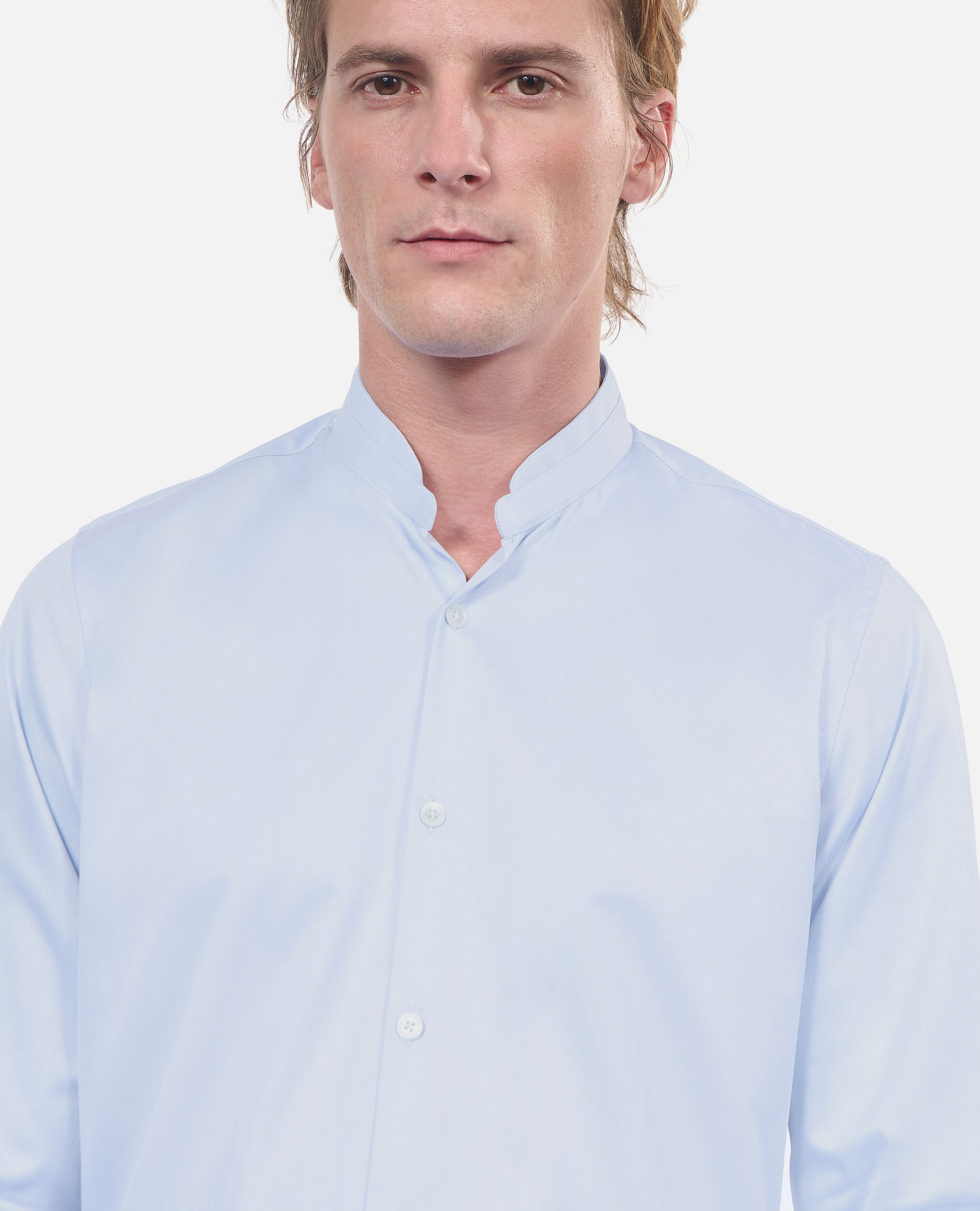 Blue shirt with officer collar, LIGHT BLUE, hi-res image number null