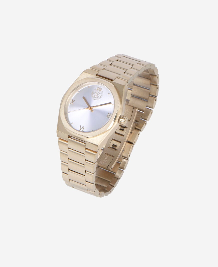 The Kooples UNISEX GOLD uhr mit goldenem wappen