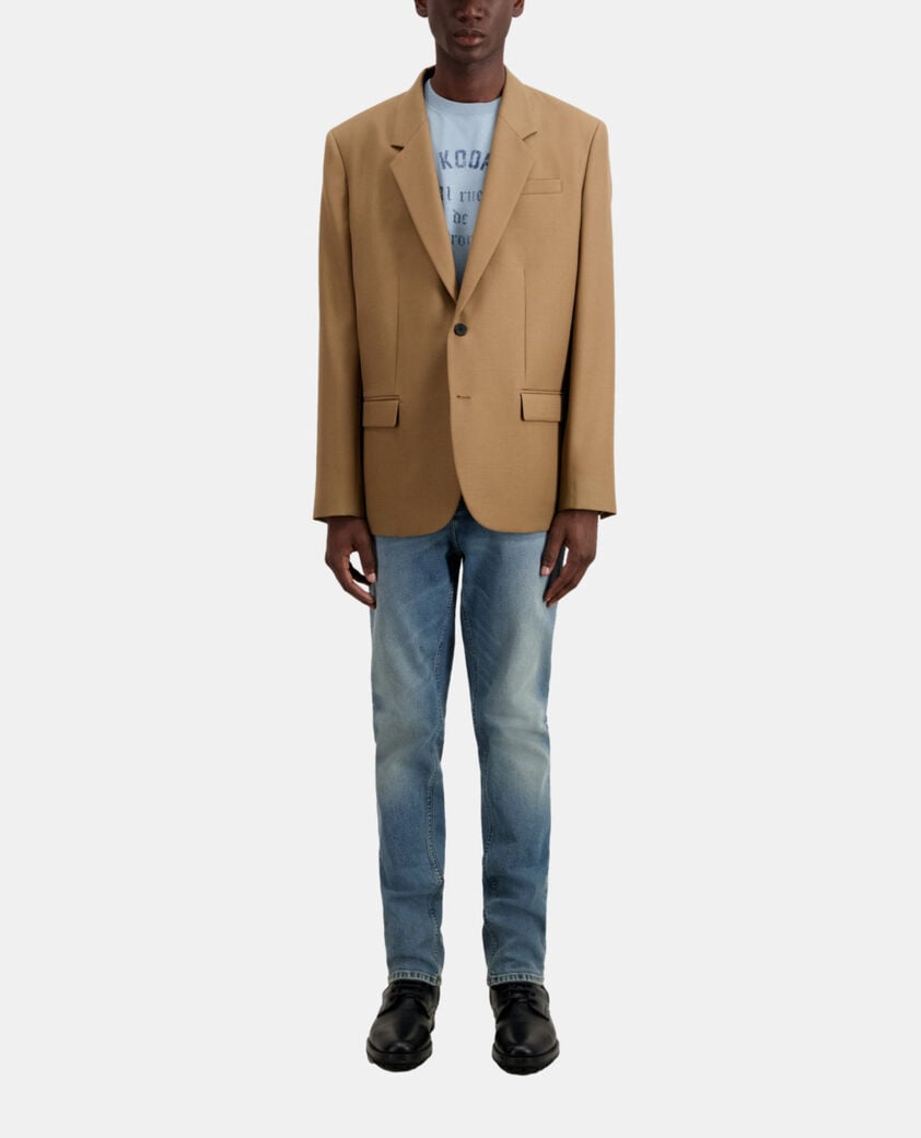 The Kooples HERREN CAMEL camelfarbene jacke aus wolle