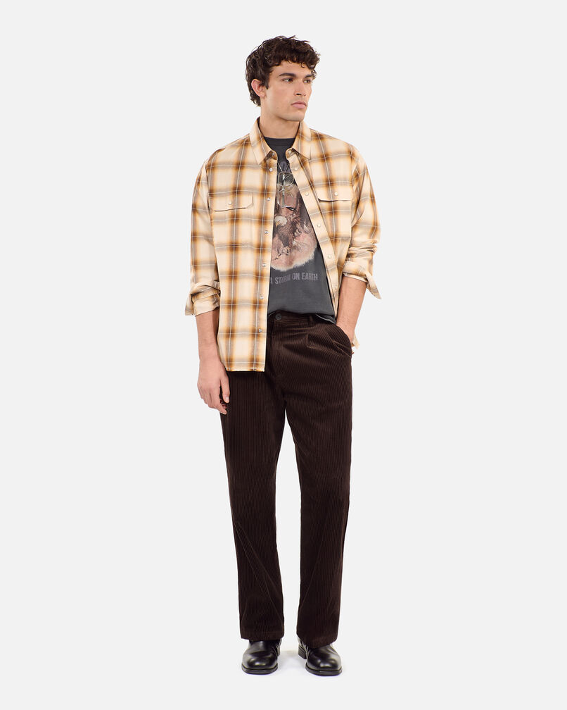 The Kooples MEN BROWN brown corduroy trousers
