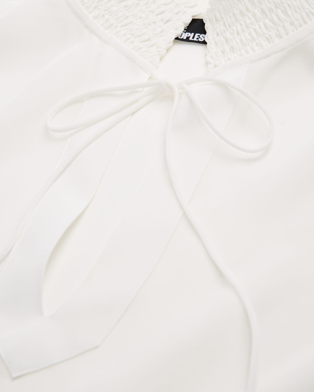 The Kooples WOMEN WHITE ecru silk blouse