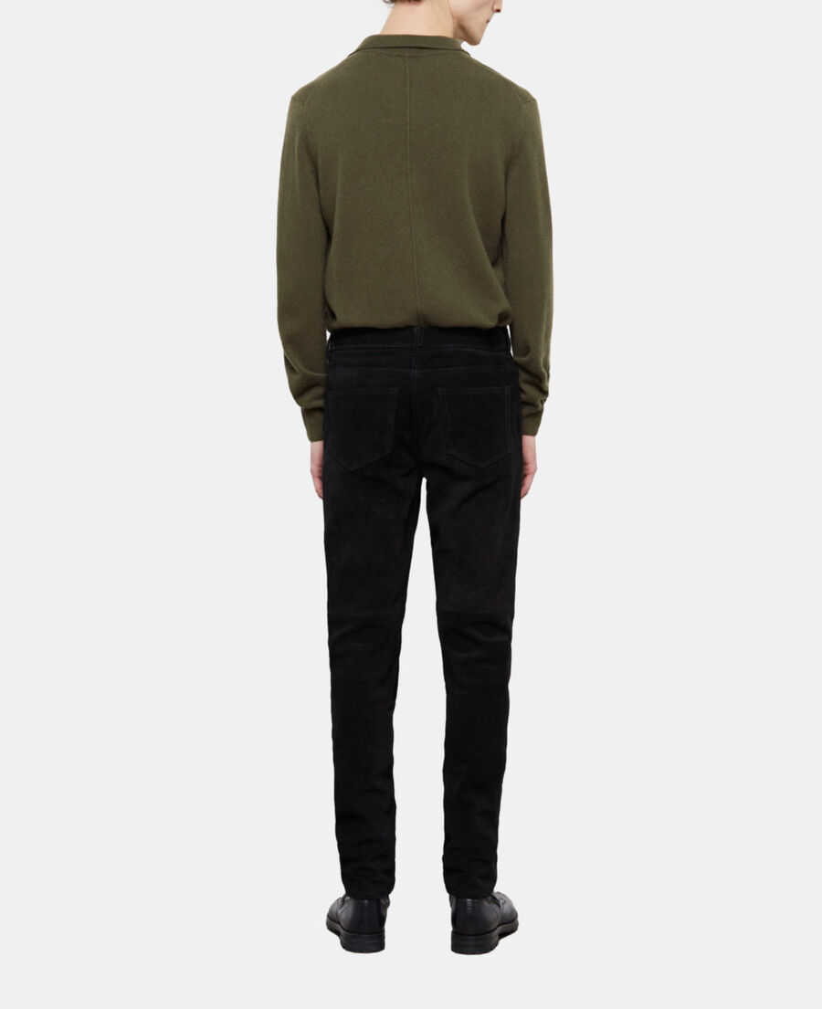 The Kooples H BLACK black suede leather pants