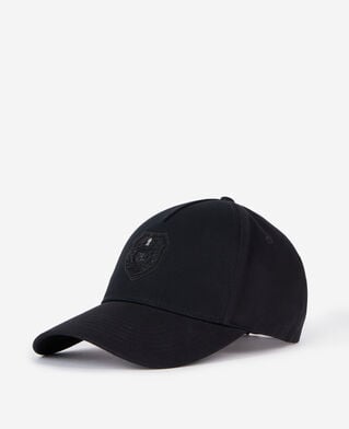 The Kooples MIXED BLACK black cap with blazon patch