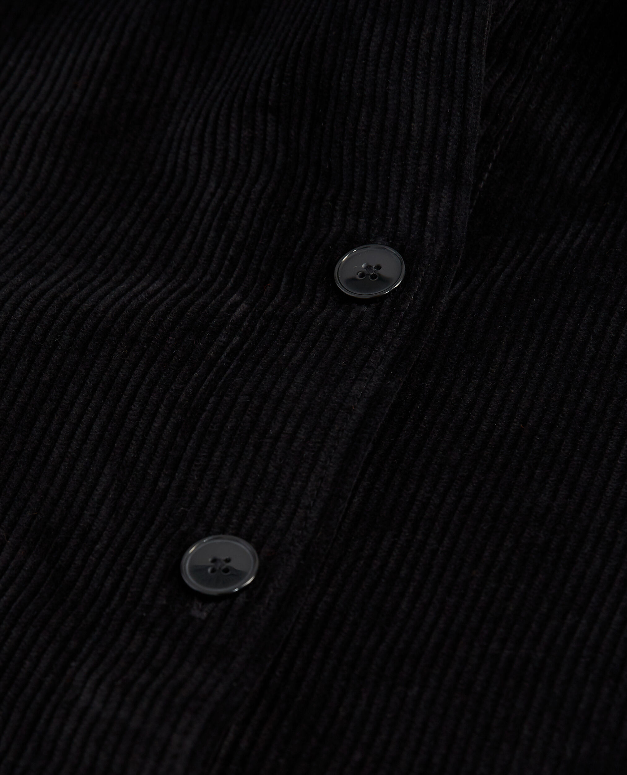 Black shirt in corduroy with loose fit, BLACK, hi-res image number null