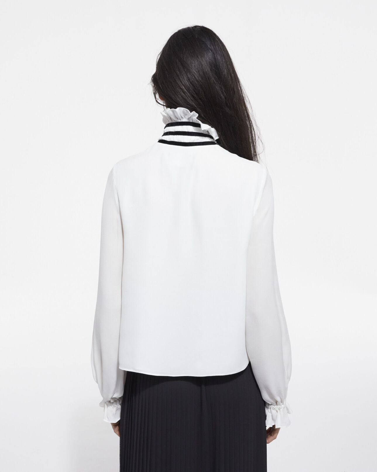 The Kooples F WHITE white silk top