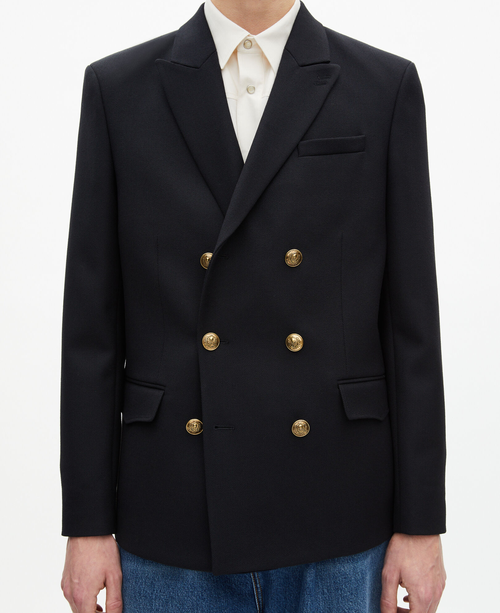The Kooples MEN DARK NAVY navy blue wool jacket
