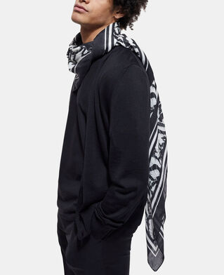 The Kooples UNISEX ECRU bedrucktes halstuch aus kaschmir