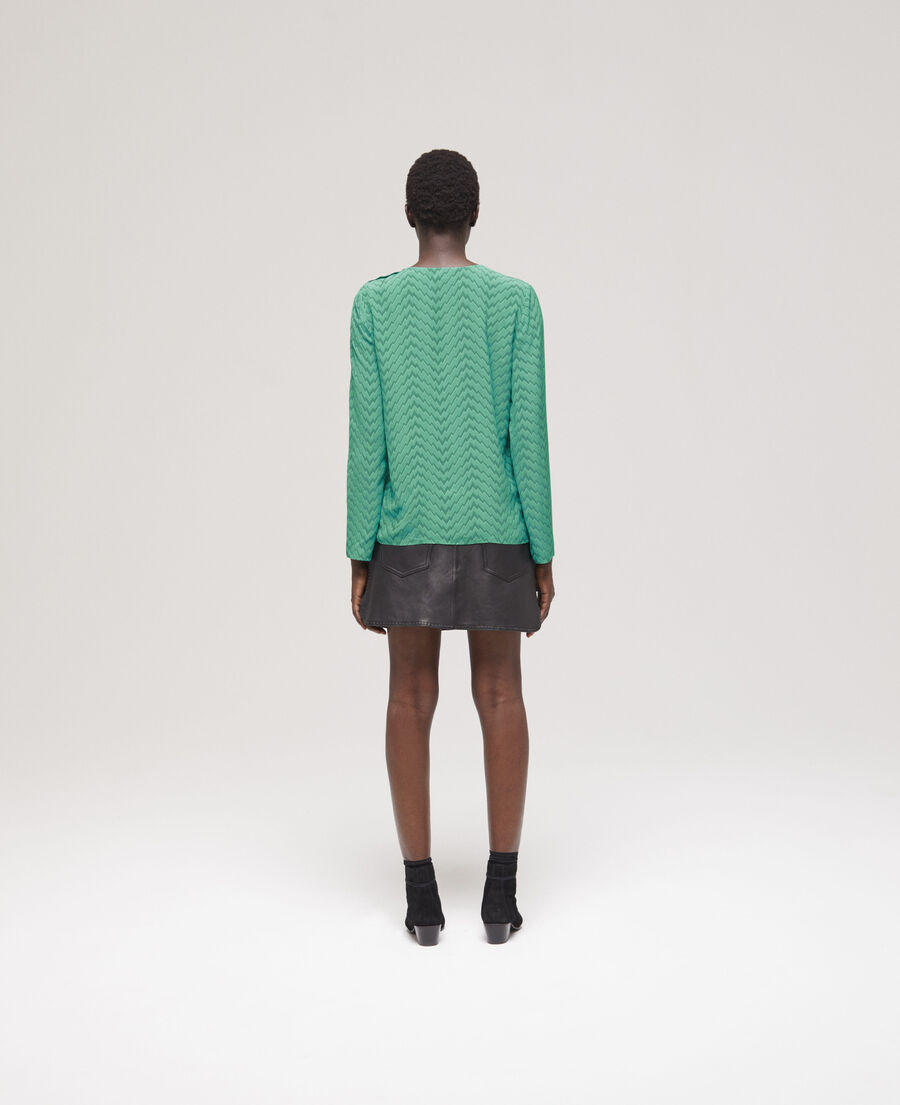 printed green top