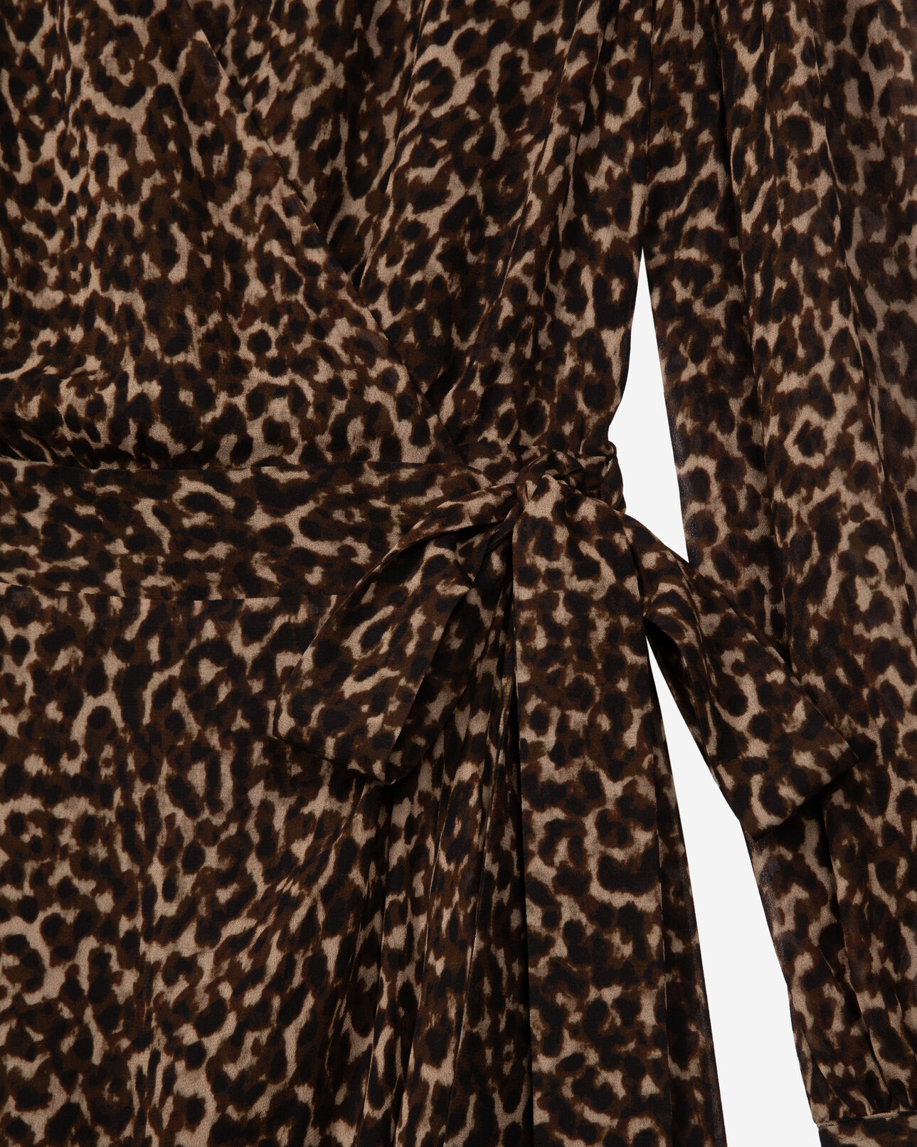 The Kooples WOMEN LEOPARD short leopard print wrap dress