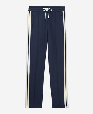 The Kooples HOMME NAVY jogging ample bleu marine bandes écrues