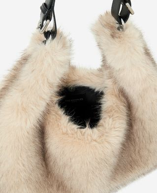The Kooples WOMEN BEIGE ECRU beige fur-effect bag