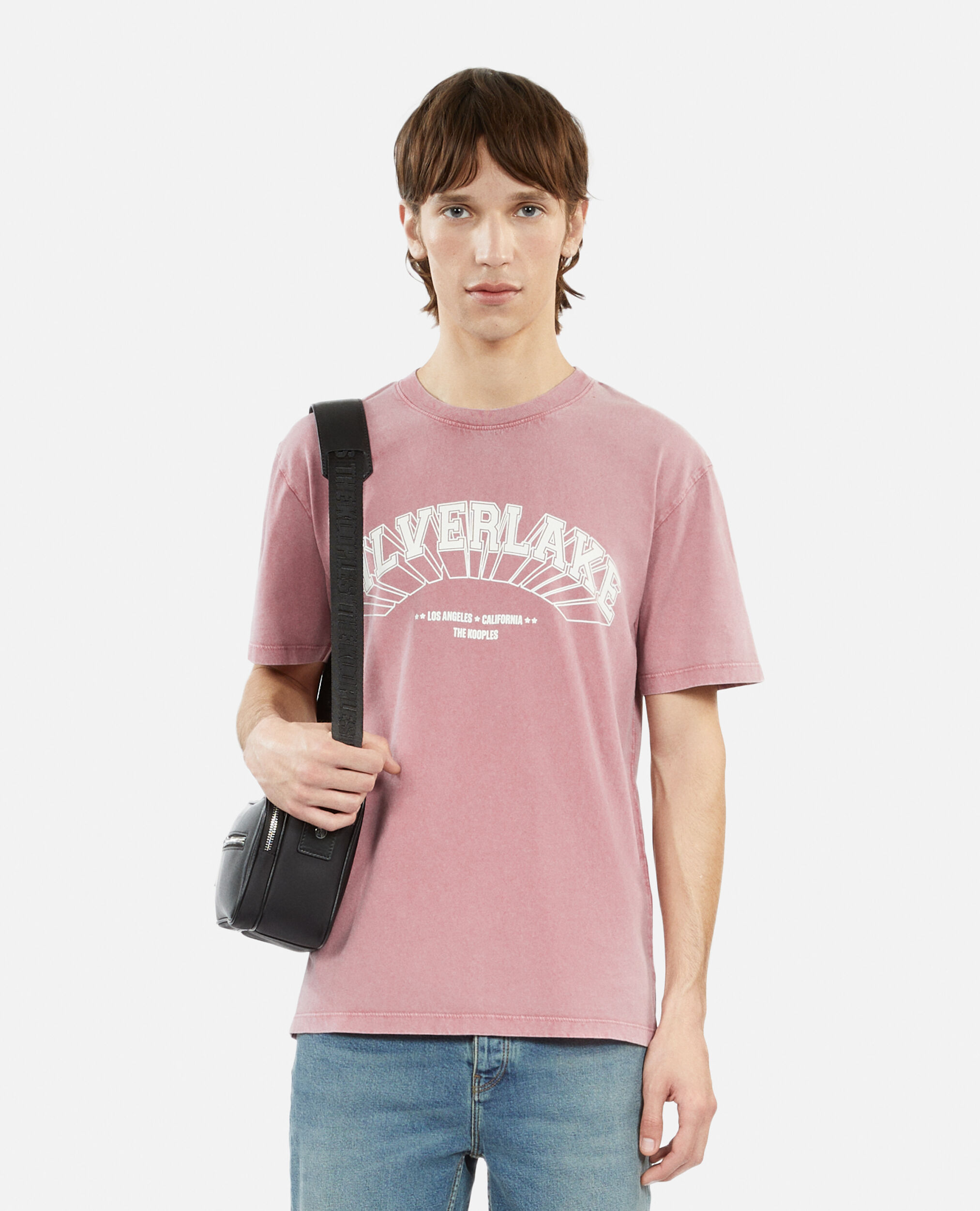 Hellrosa T-Shirt mit Silverlake-Siebdruck, PINK WOOD, hi-res image number null