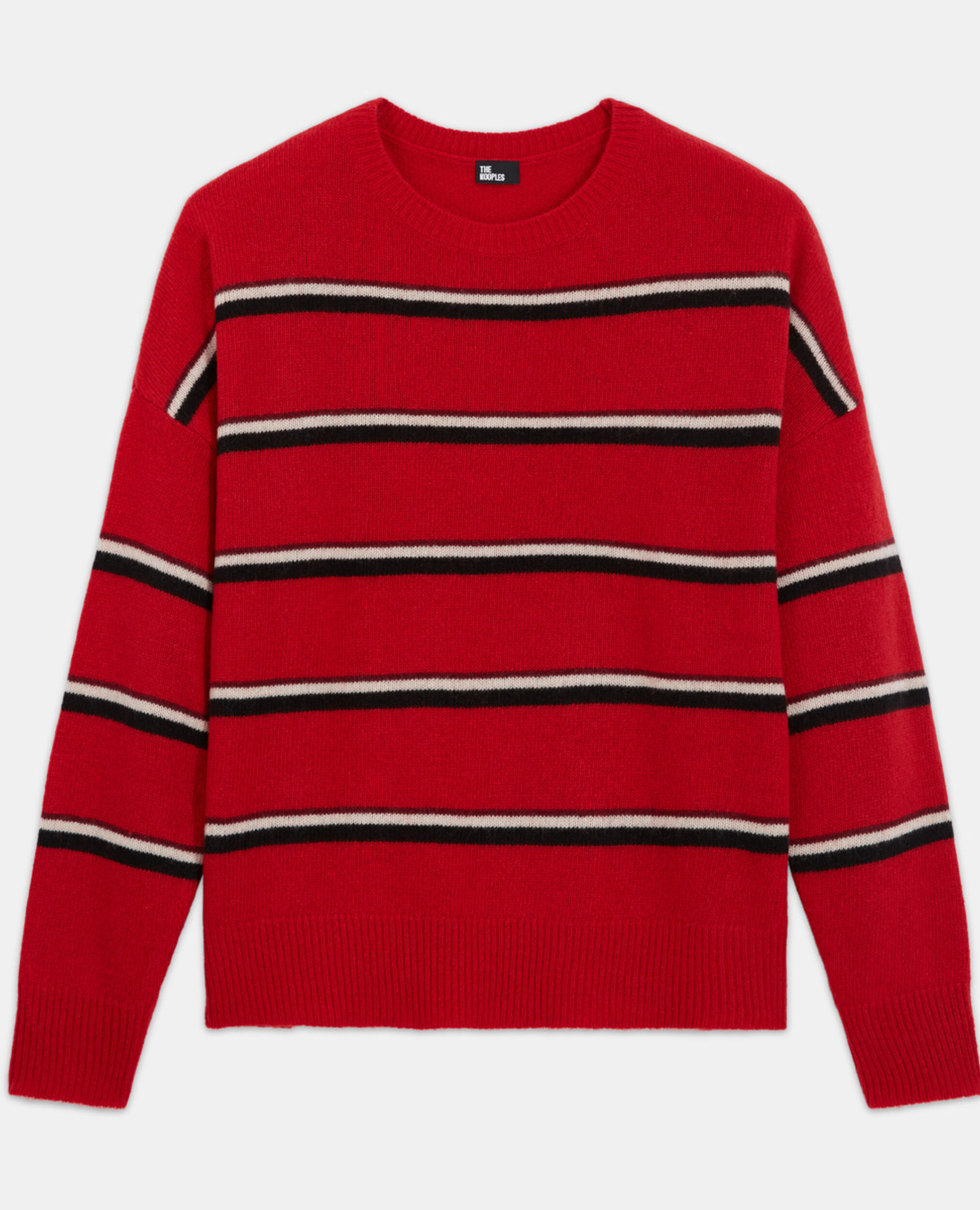 Red cashmere sweater, RED-BLACK-WHITE, hi-res image number null