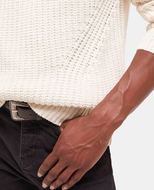 The Kooples MEN ECRU ecru knit sweater