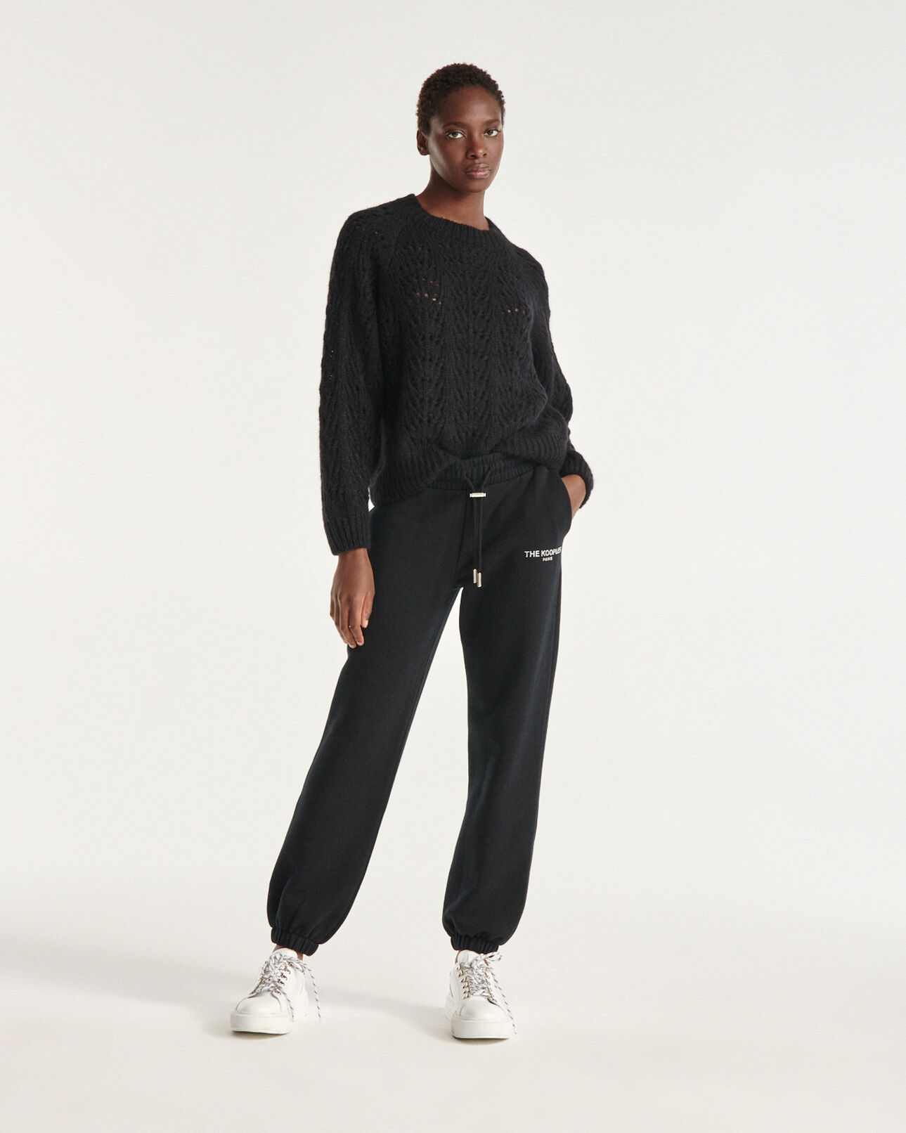 The Kooples WOMEN BLACK black logo jogging suit