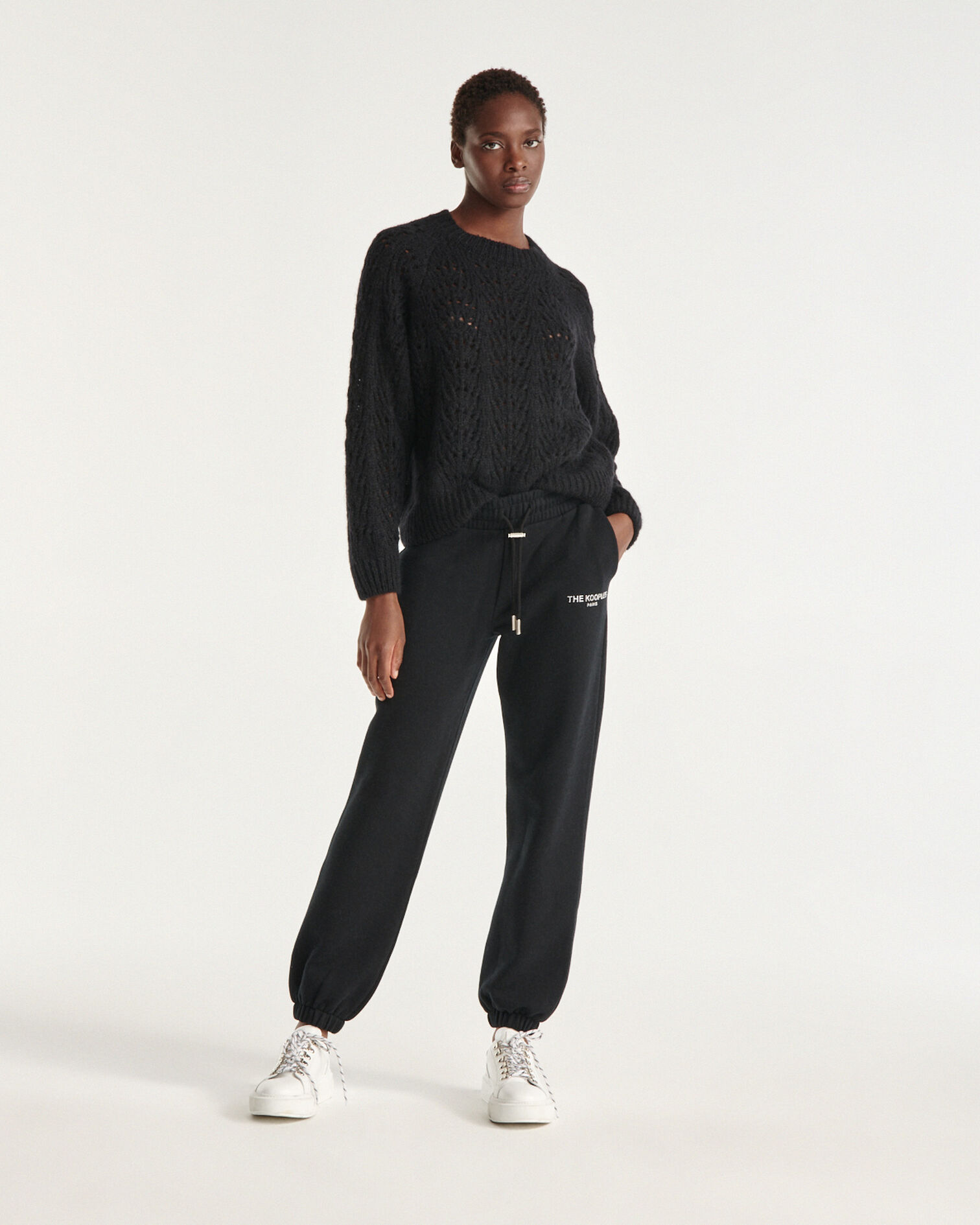 Black logo jogging suit, BLACK, hi-res image number null