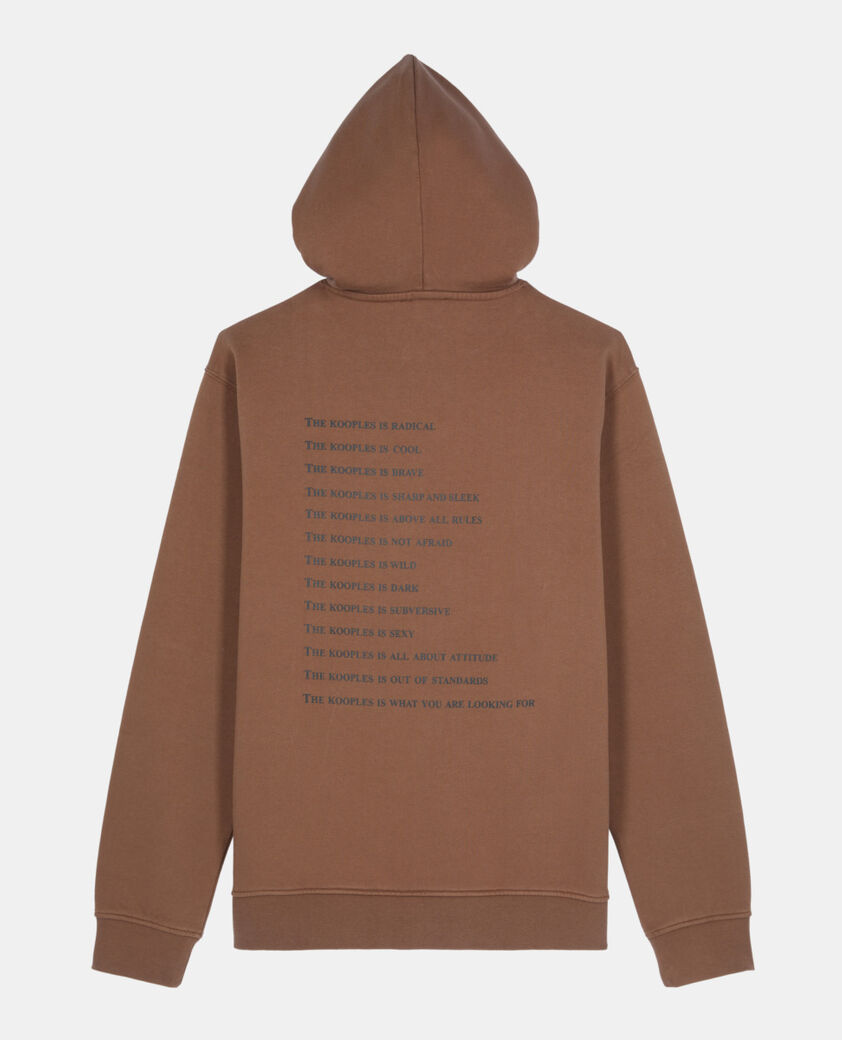 The Kooples MEN BROWN brown what is hoodie