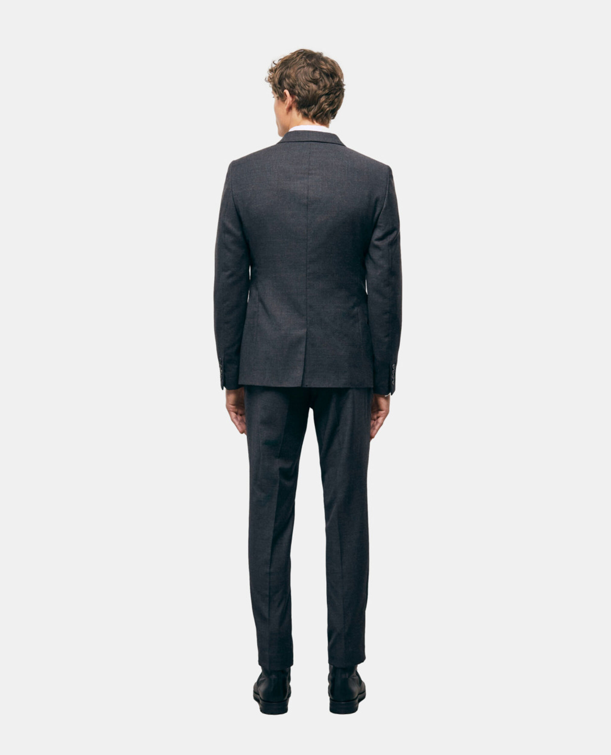 Black wool suit jacket, BLACK, hi-res image number null