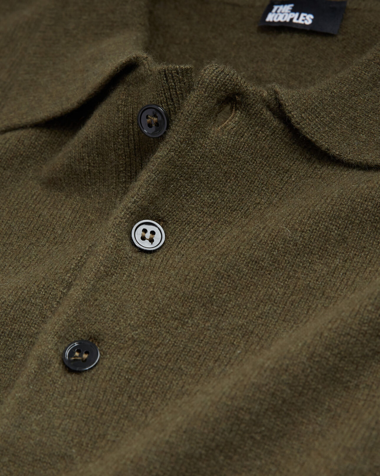 The Kooples HOMME ALGUE pull en cachemire kaki
