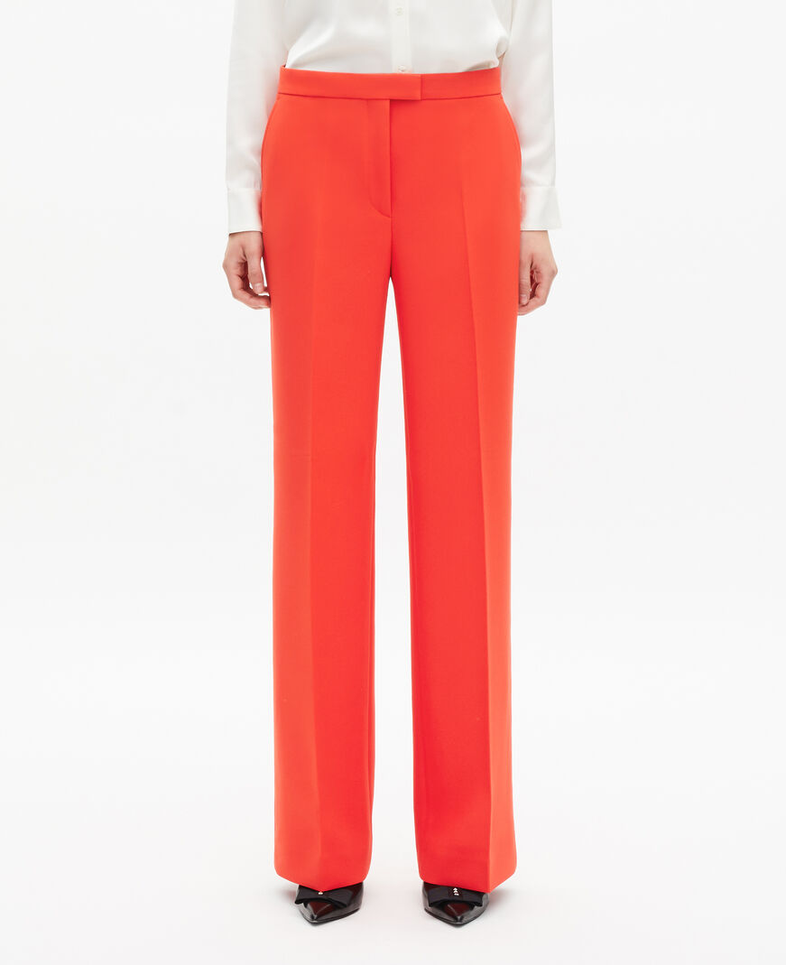 The Kooples FEMME ORANGE pantalon tailleur orange en crêpe