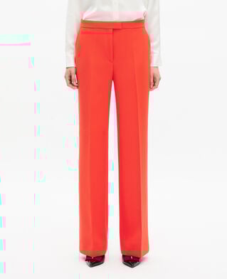 The Kooples FEMME ORANGE pantalon tailleur orange en crêpe