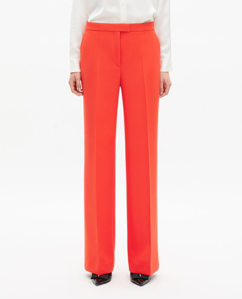 The Kooples FEMME ORANGE pantalon tailleur orange en crêpe