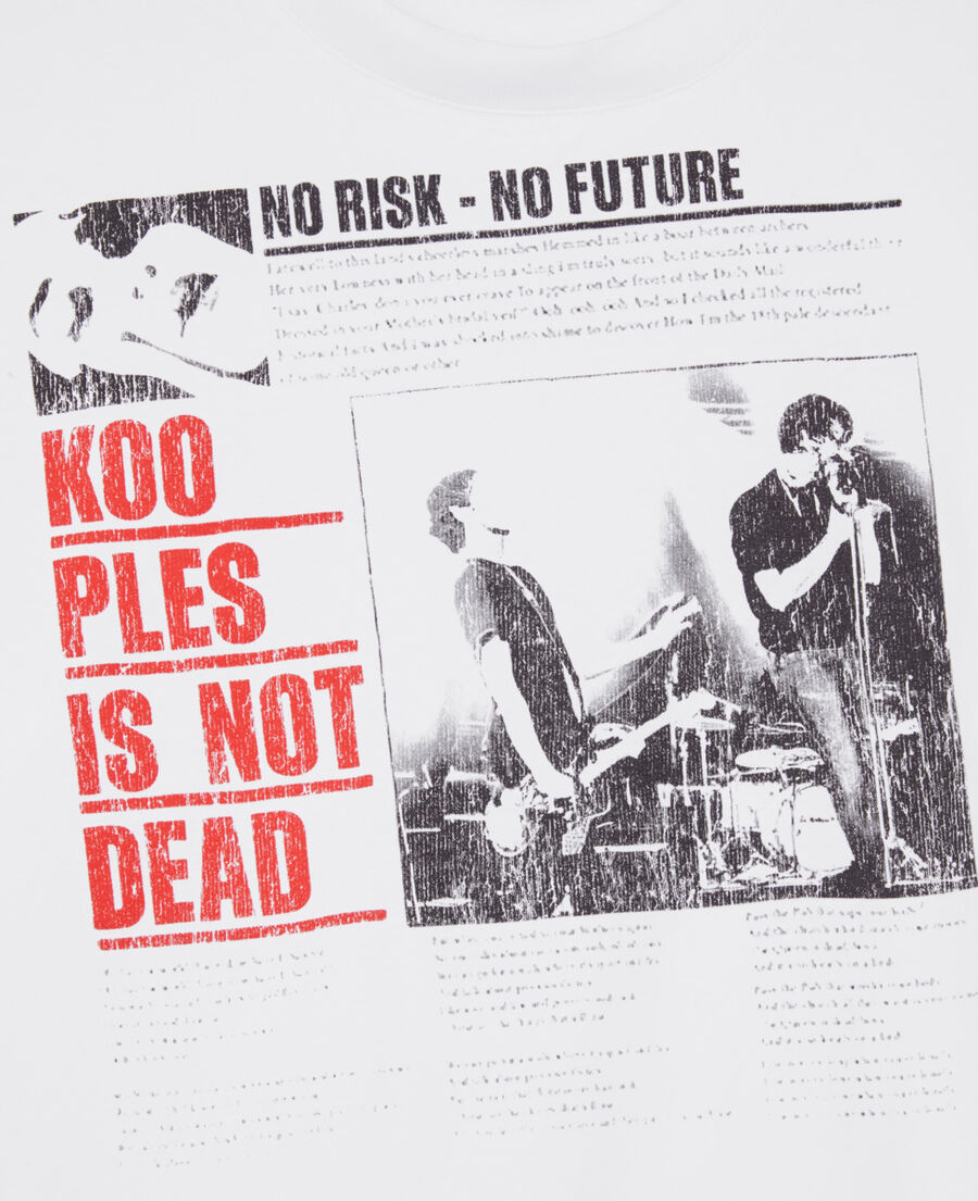 The Kooples H ECRU ecru serigraphy t-shirt 