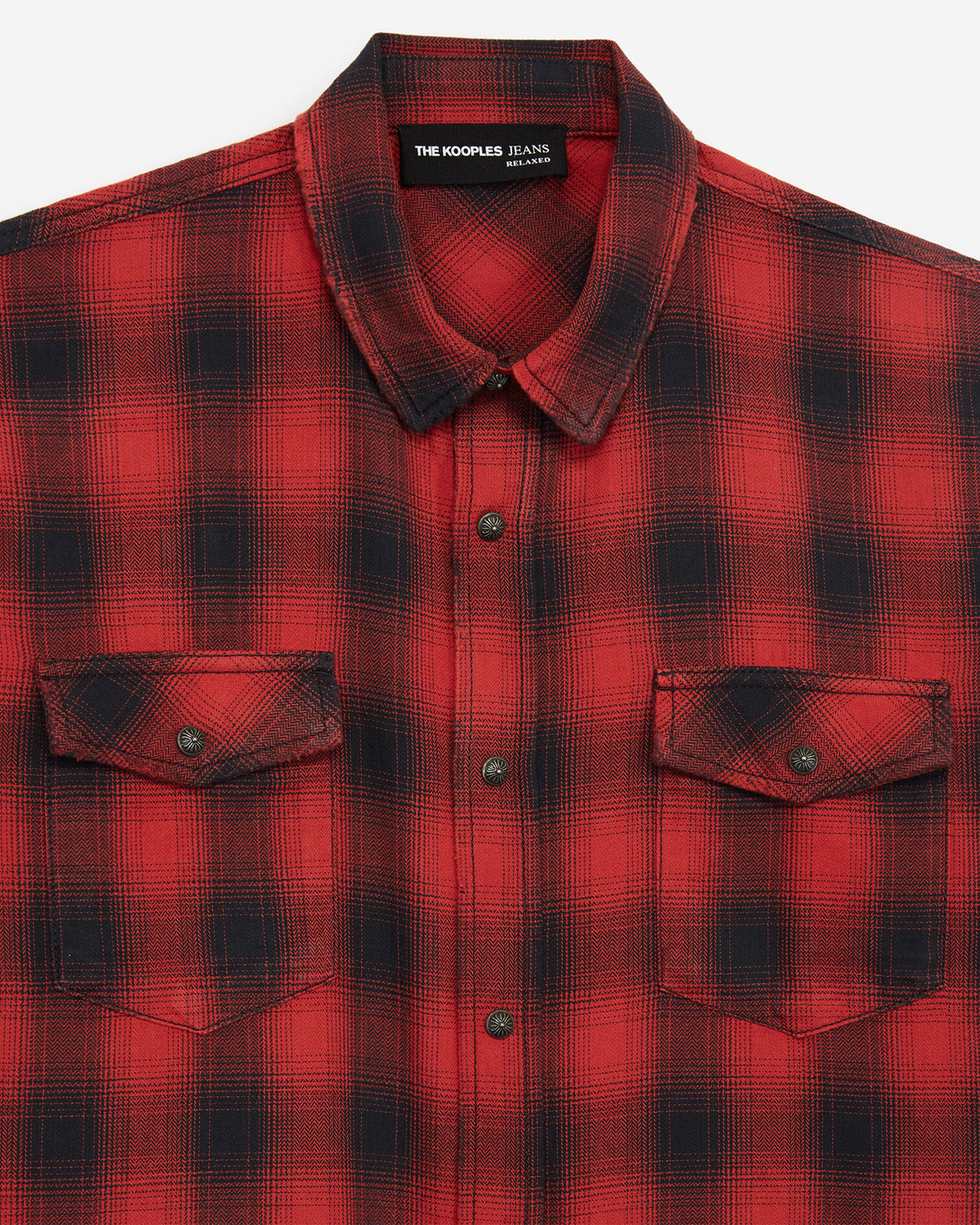 Chemise à carreaux rouges et noirs et boutons-pression, RED / BLACK, hi-res image number null