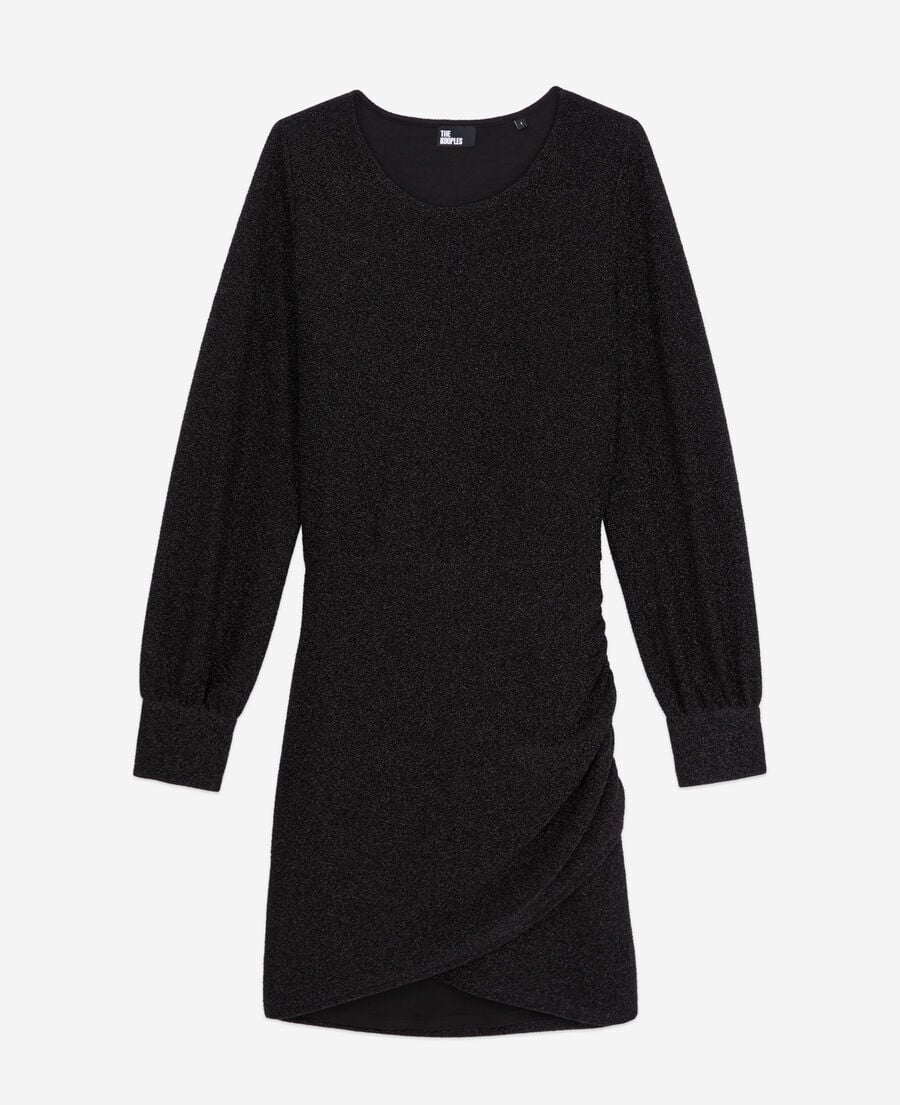 The Kooples FEMME BLACK robe courte noire effet pailleté