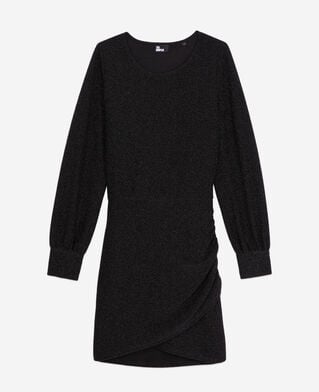The Kooples FEMME BLACK robe courte noire effet pailleté