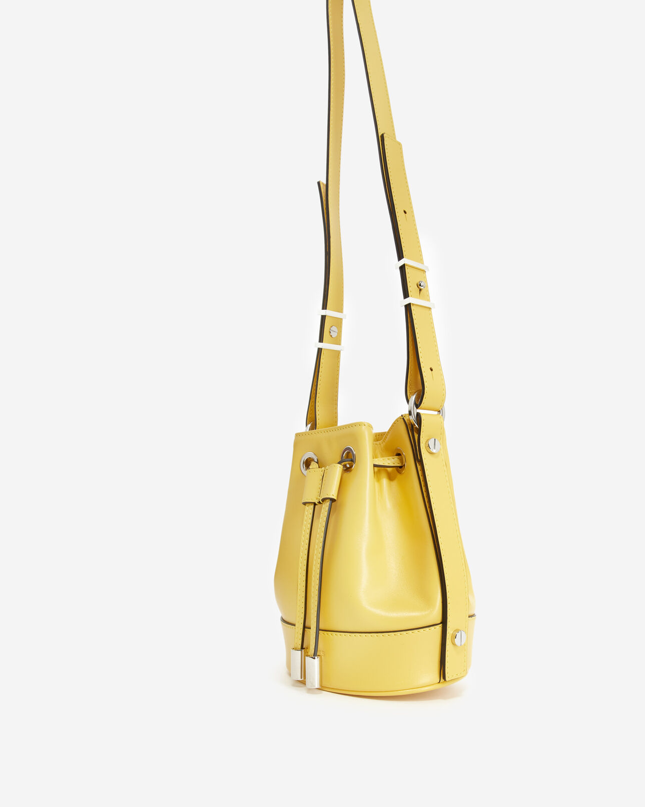 The Kooples WOMEN BRIGHT YELLOW small tina bag in smooth yellow leather