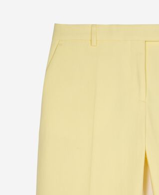 The Kooples FEMME YELLOW pantalon costume en coton bleu