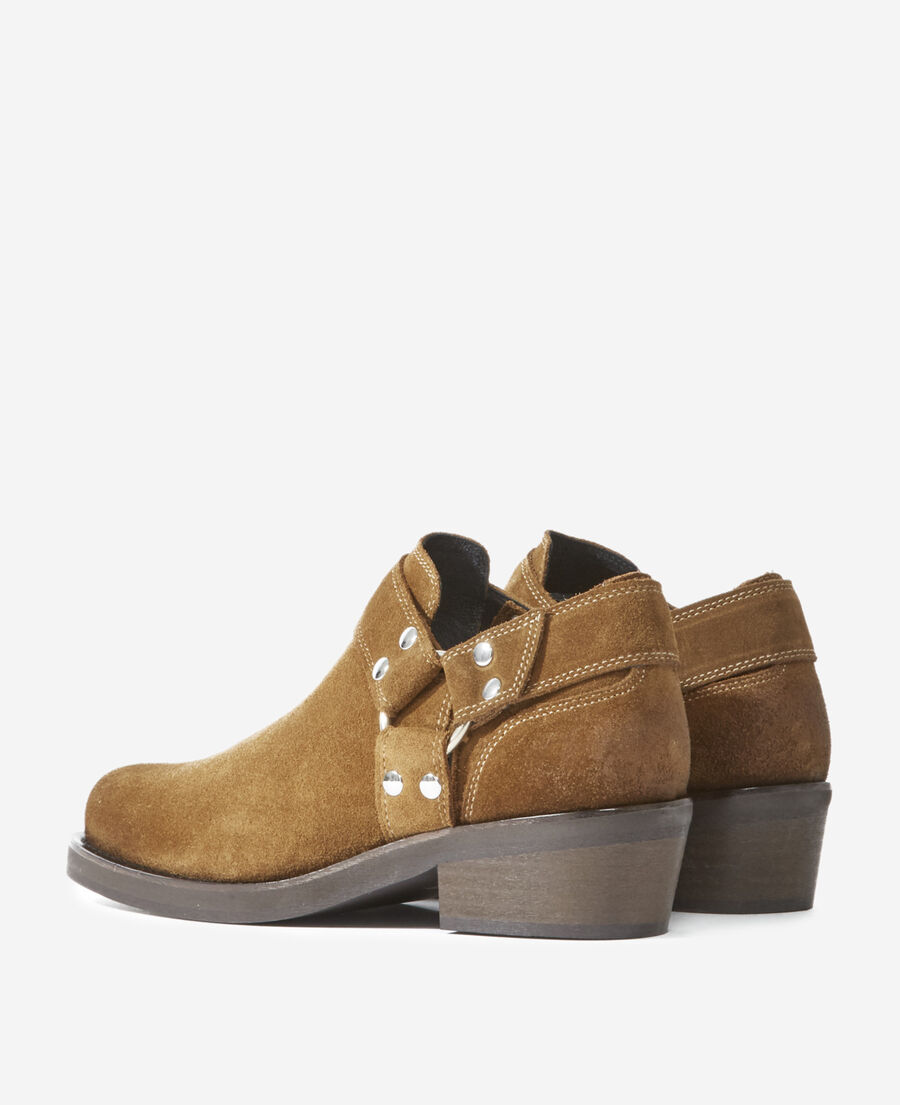 The Kooples F BROWN low ankle boots with brown straps