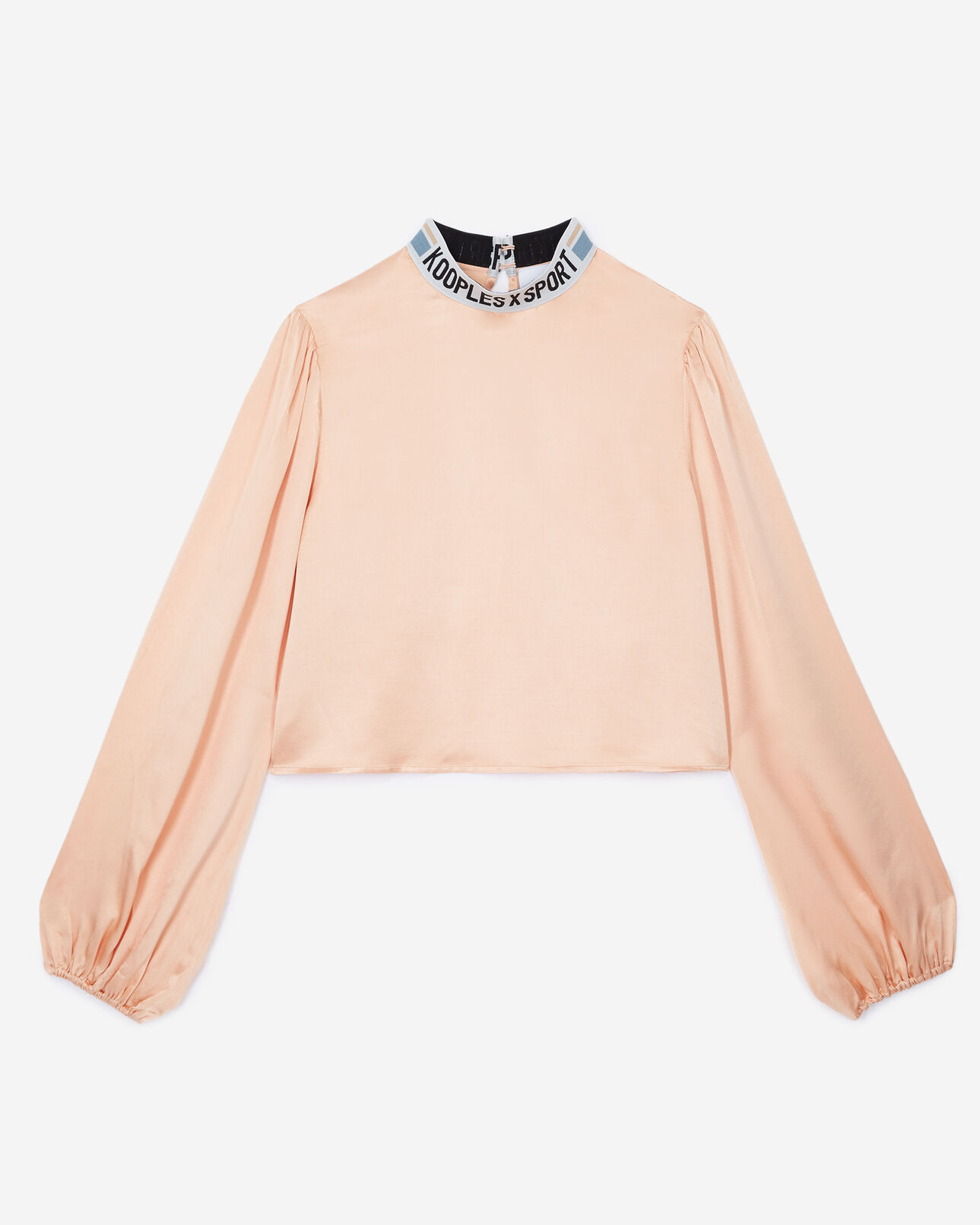 The Kooples DAMEN PEACH top fließend orange logostreifen weiß