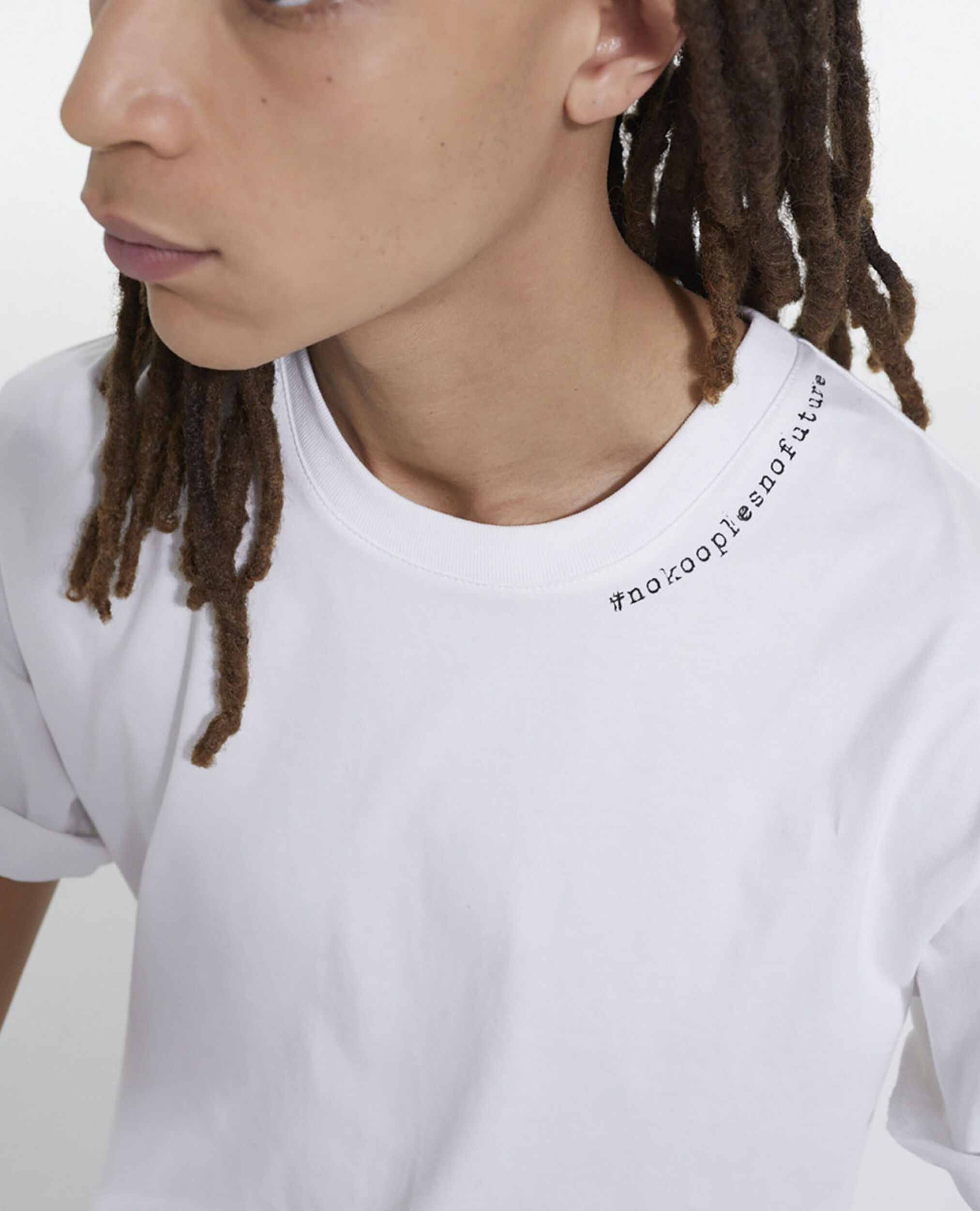 White #nokooplesnofuture logo T-shirt, SNOW WHITE, hi-res image number null
