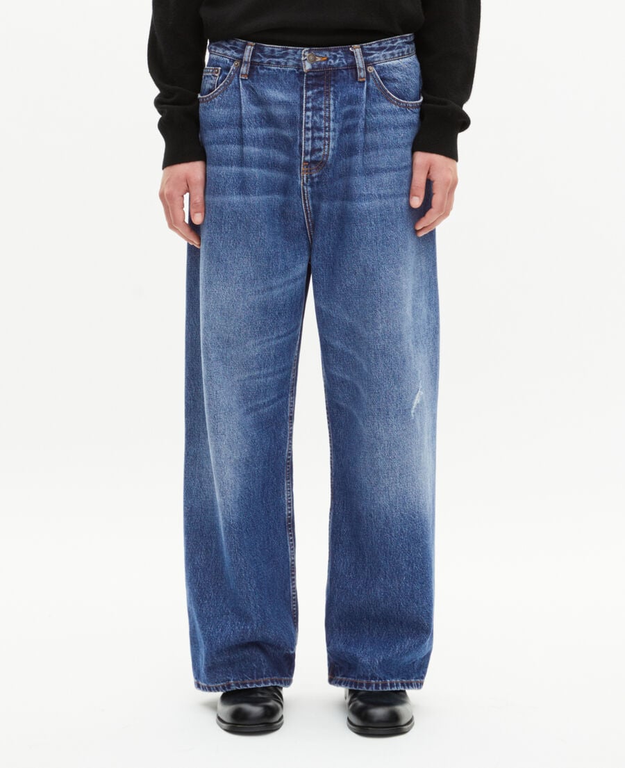 The Kooples HOMME BLUE ELECTRIC jean large bleu fonc&eacute;