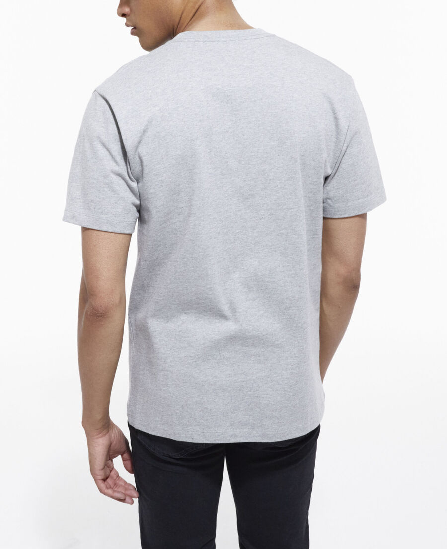 gray t-shirt with screen print