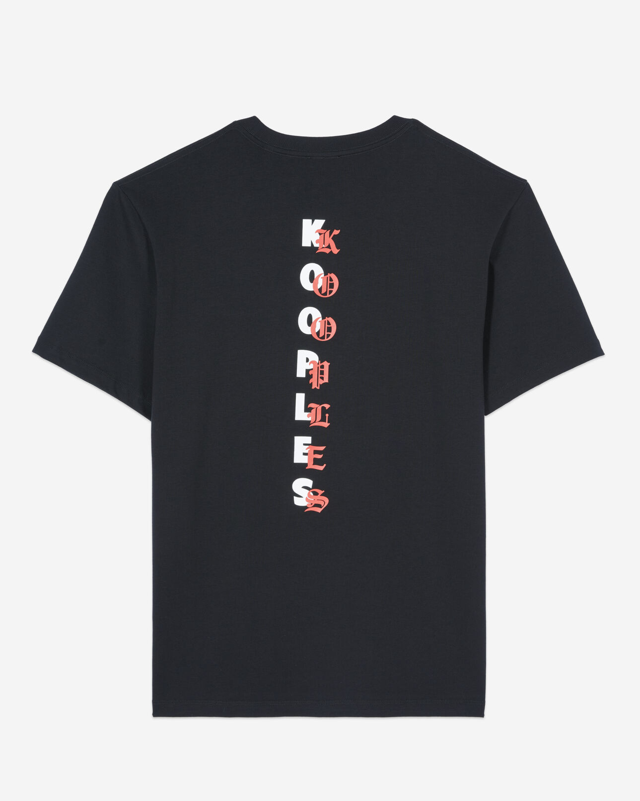 The Kooples HERREN BLACK schwarzes t-shirt mit siebdruck 