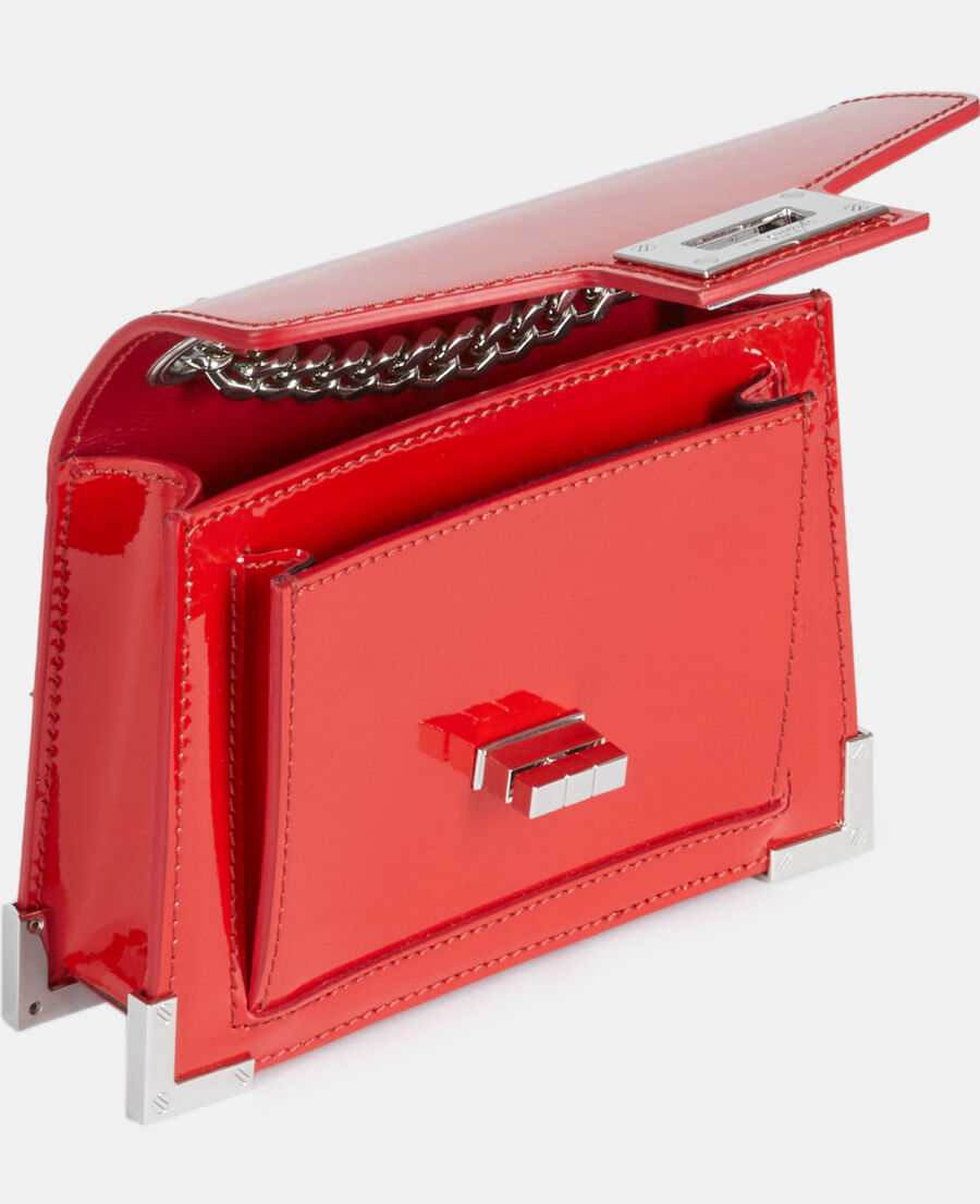 nano emily bag in red leather
