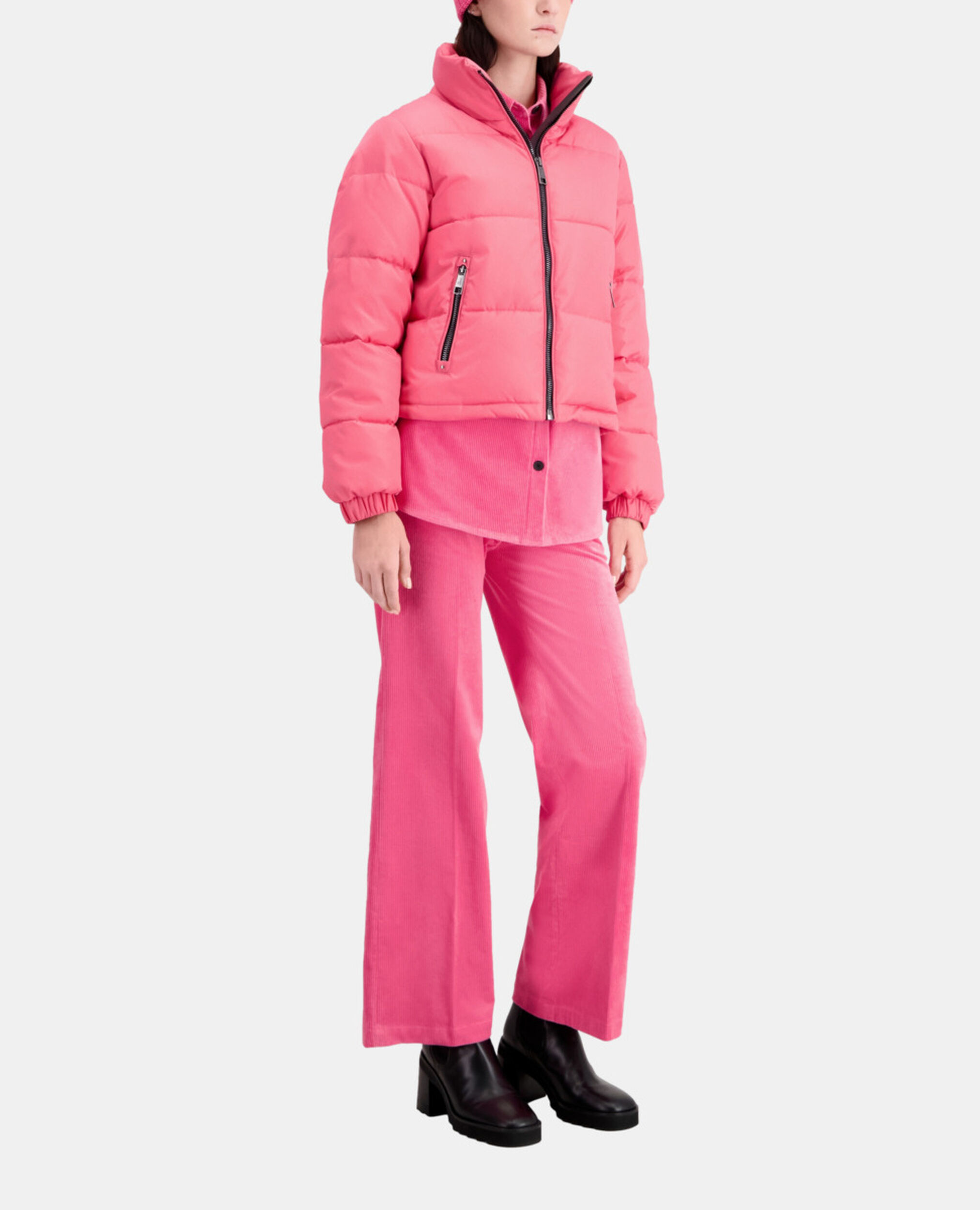 Pink puffer jacket, FUSHIA, hi-res image number null