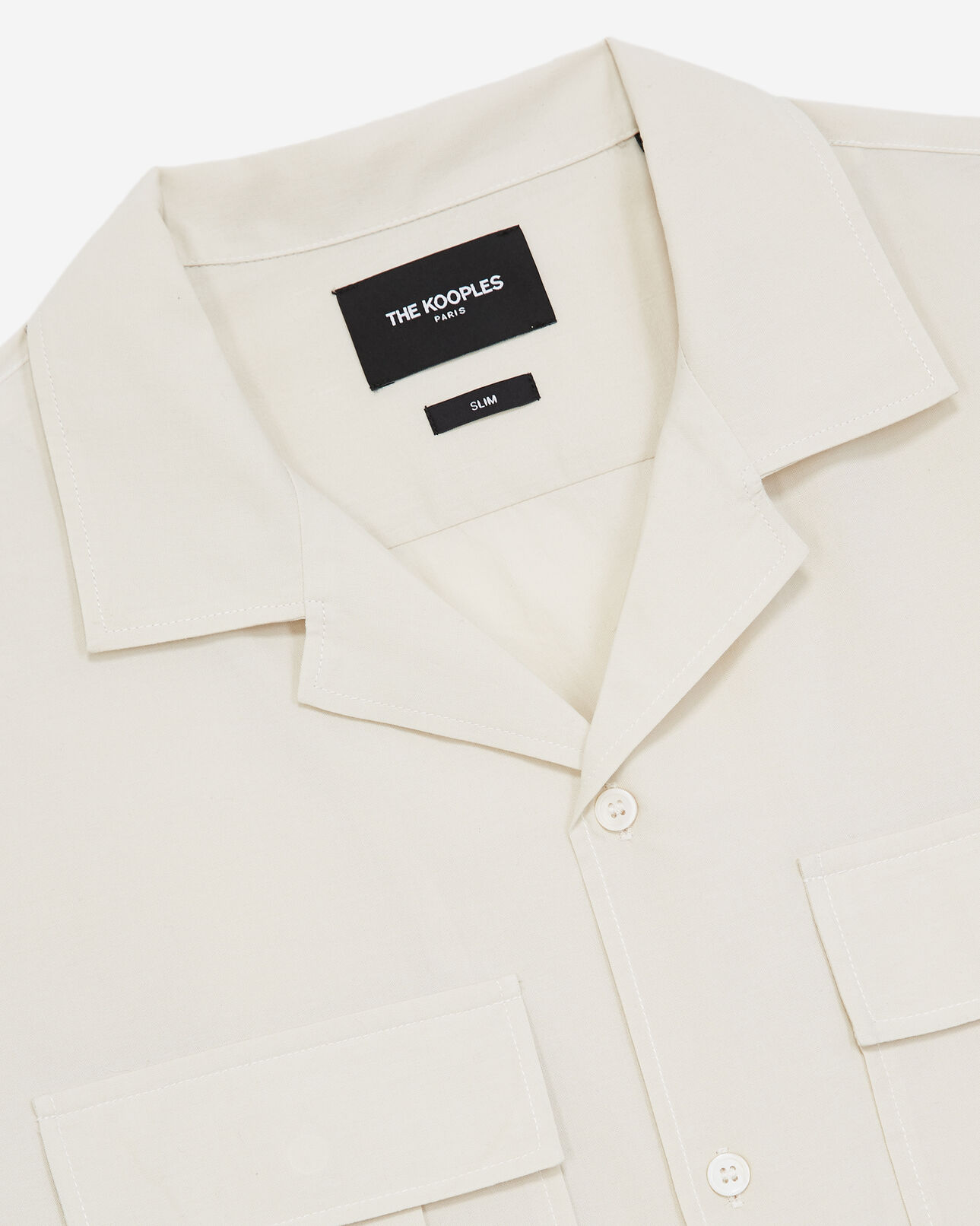 The Kooples MEN BEIGE beige shirt with breast pockets