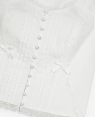 The Kooples F ECRU top with ecru lace