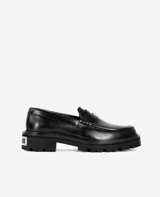 The Kooples FEMME BLACK mocassins en cuir noirs