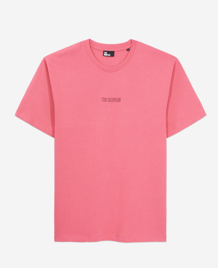 The Kooples MEN OLD PINK men's pink t-shirt with logo