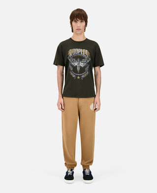 The Kooples HOMME DARK GREEN t-shirt avec sérigraphie vert