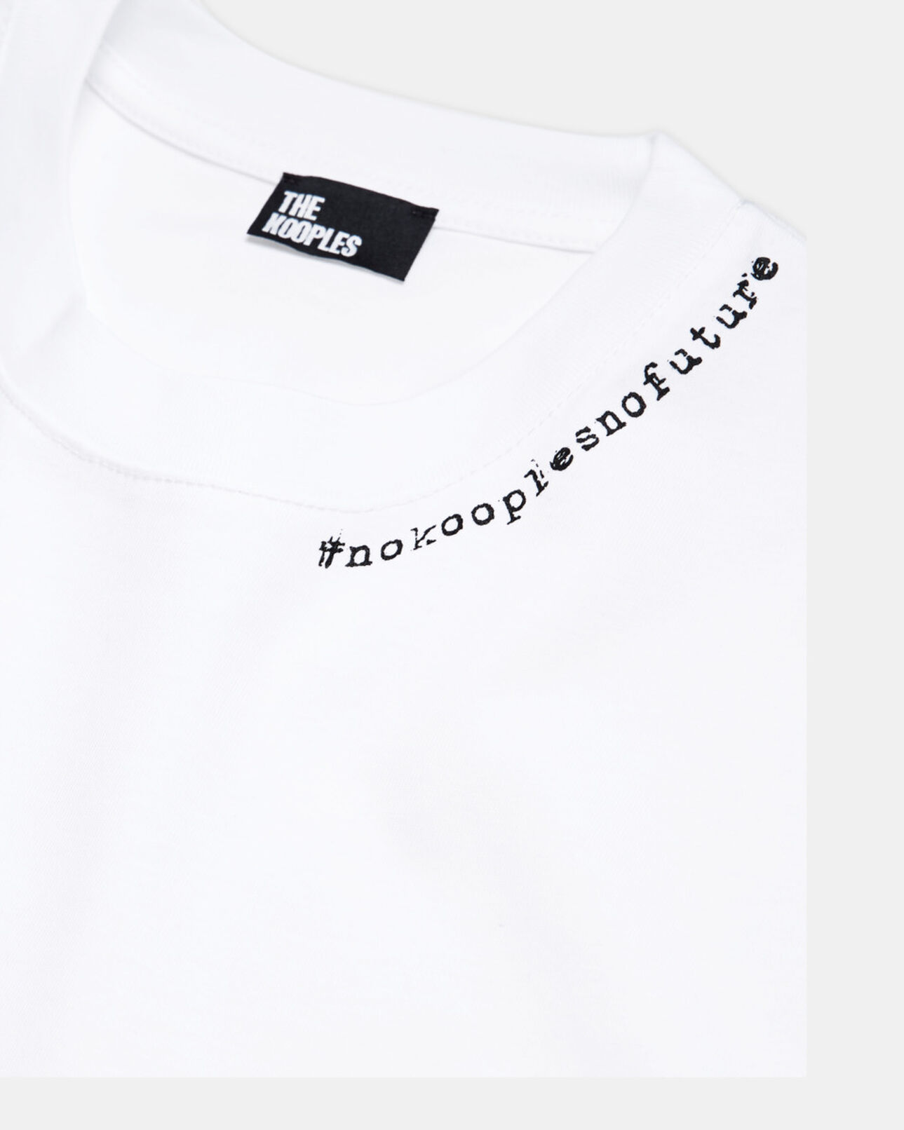 The Kooples HOMBRE SNOW WHITE camiseta logotipo #nokooplesnofuture blanca