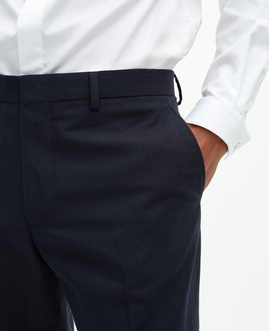 The Kooples HOMME NAVY pantalon de costume droit bleu marine