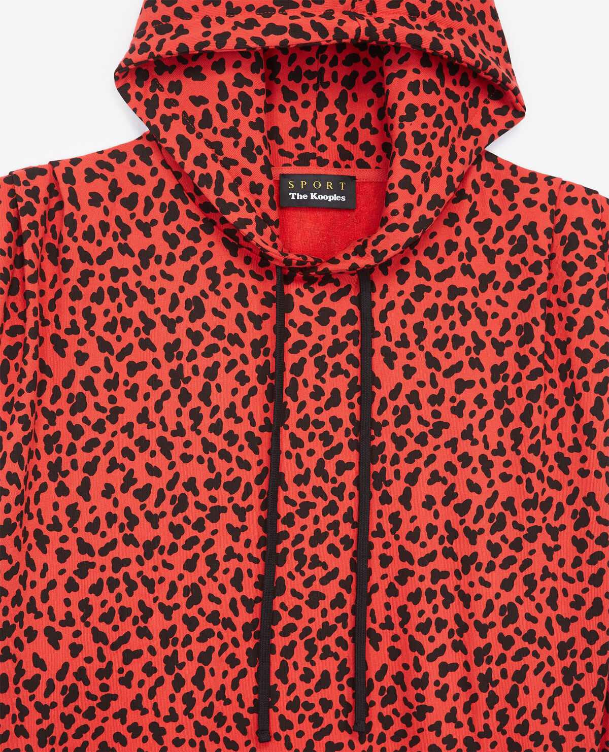 Red leopard print hoodie deals